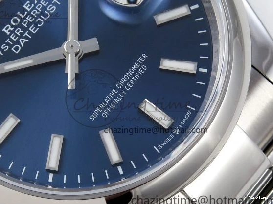 MiroTime 0208 DateJust 36 SS 126200 VSF 1:1 Best Edition 904L Steel Blue Dial on Oyster Bracelet VS Affordable 1676